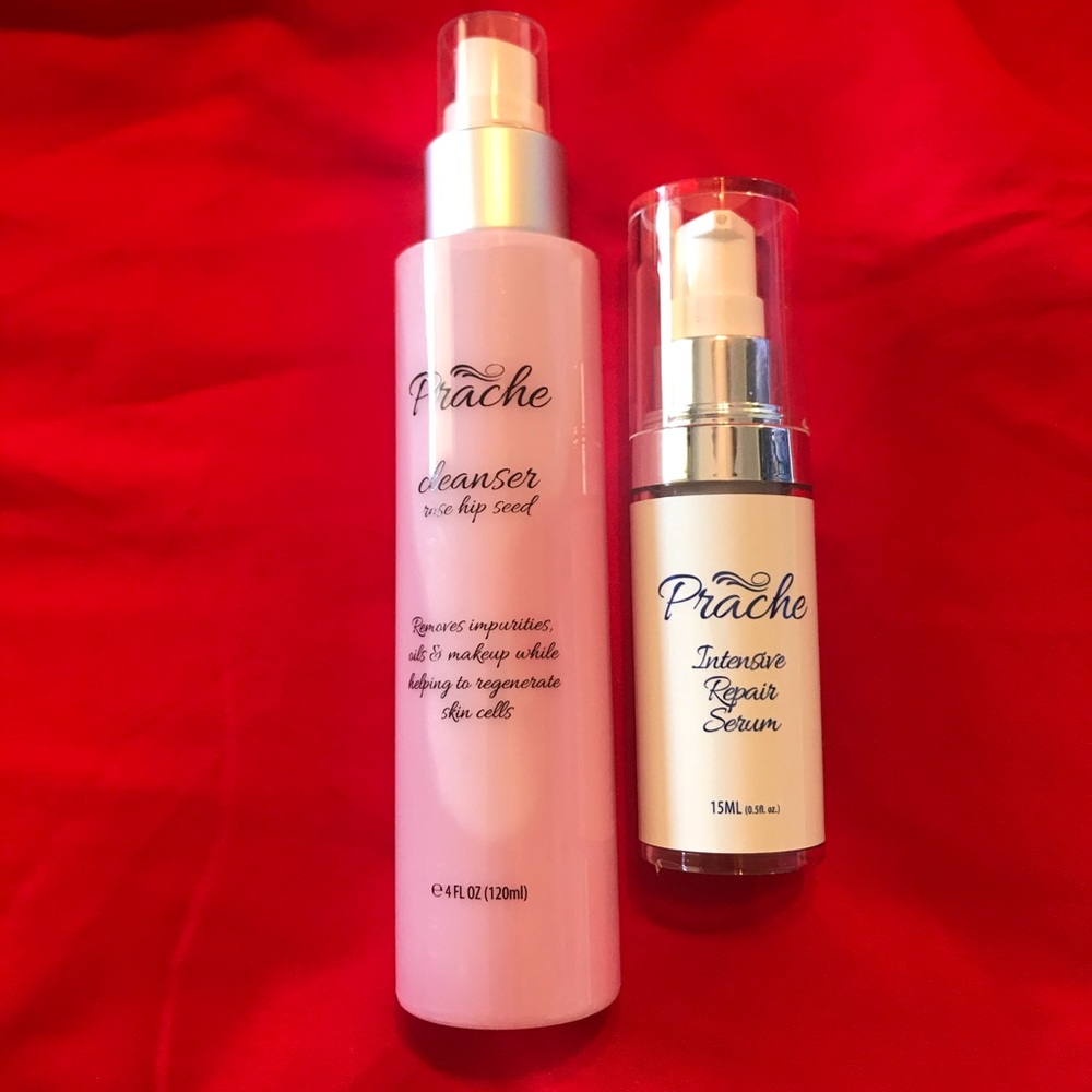 Prache cleanser and intensive repair serum